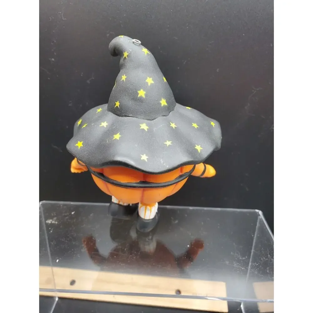 Vintage Chris Davenport Pumpkin Ornament Halloween Figure 1989 Enesco Witch 5”